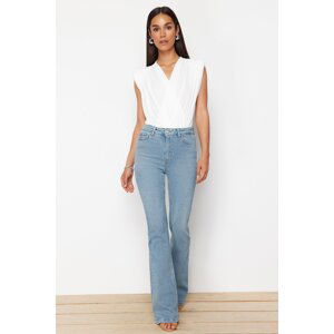 Trendyol Blue High Waist Flare Jeans