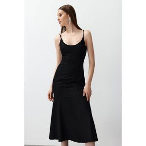 Trendyol Black Fitted Strap Woven Dress