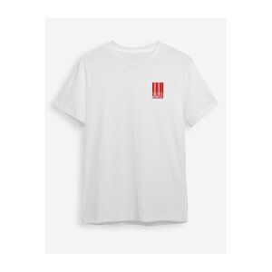 Trendyol White Text Printed Regular/Normal Cut T-shirt