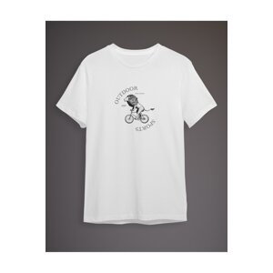 Trendyol White Lion Printed Regular/Normal Cut T-shirt