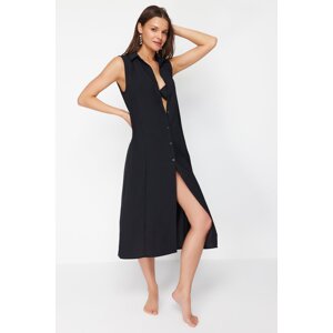 Trendyol Black Midi Woven Beach Dress