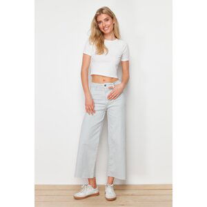 Trendyol Gray High Waist Culotte Fit Jeans