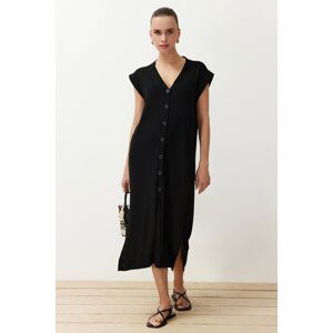 Trendyol Black Midi Knitwear Dress