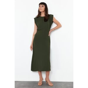 Trendyol Khaki A-line Midi Woven Dress