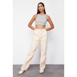 Trendyol Beige High Waist 90's Wide Leg Jeans