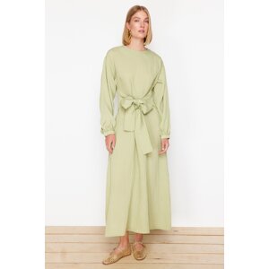 Trendyol Khaki Front Tie Woven Dress