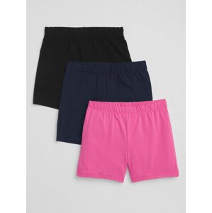 GAP Detské kraťasy cartwheel shorts in stretch jersey, 3ks Farebná