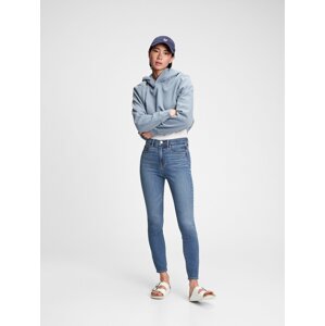 GAP Džínsy high rise true skinny with secret smoothing pockets Modrá