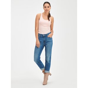 Modré dámské džíny GAP Mid rise universal slim boyfriend jeans