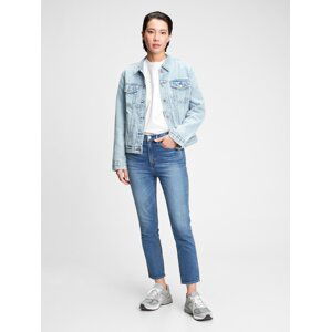 GAP Modré dámské džíny high rise cigarette jeans with secret smoothing pockets with W