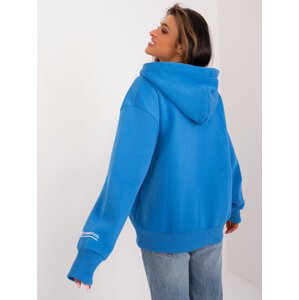 Navy blue plain color women's sweatshirt