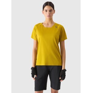 Women's quick-drying cycling T-shirt 4F - yellow