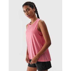 Women's sports top made of recycled 4F materials - coral