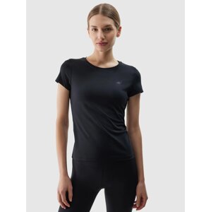 Women's Sports T-Shirt Made of 4F Recycled Materials - Black