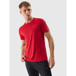 Men's sports T-shirt in a regular fit made of recycled 4F materials - red