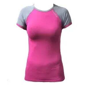 Women's functional bamboo T-shirt with short sleeves - fuchsia