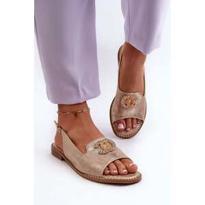 Women's sandals with S.Barski Gold trim