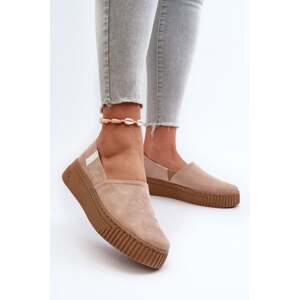 Women's sneakers on the Memory Foam System platform Beige