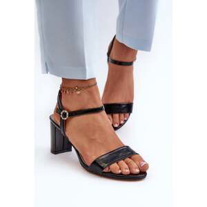 Black high-heeled sandals Glindra