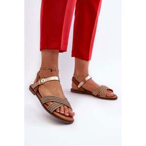 Women's flat sandals S.Barski brown