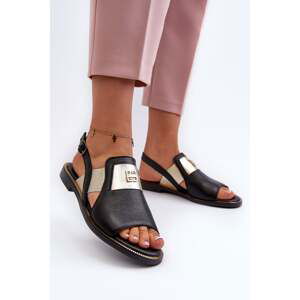 Zazoo Women's Leather Sandals Black