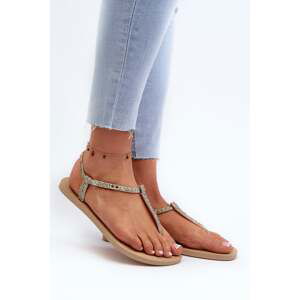 Women's flip-flop sandals with glitter Ipanema Class Brilha Fem Gold