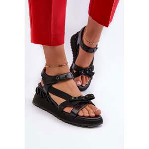 Women's Sandals with Bow D&A Black