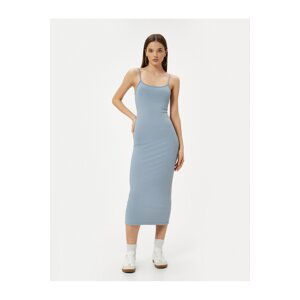 Koton Midi Thin Strap Pencil Dress Slim Fit