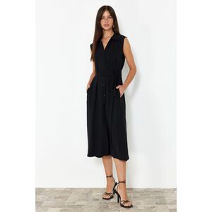 Trendyol Black Sleeveless Shirt with Black Plain Belt