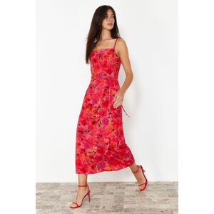 Trendyol Fuchsia Polka Dot A-line Midi Woven Dress