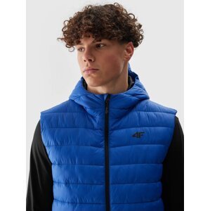 Men's down vest with 4F synthetic down filling - cobalt