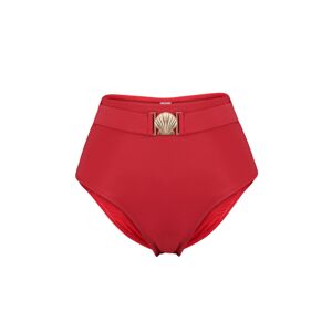 Trendyol Red Belt Premium Accessory High Waist Regular Bikini Bottom