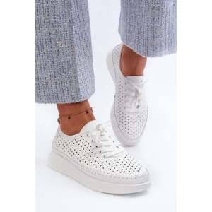 Leather Platform Sneakers S.Barski White