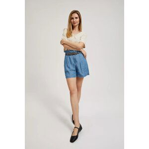 Women's denim shorts MOODO - light blue