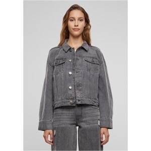 Women's oversized denim jacket from the 80s - gray washed