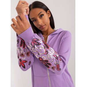 Light purple zip-up hoodie