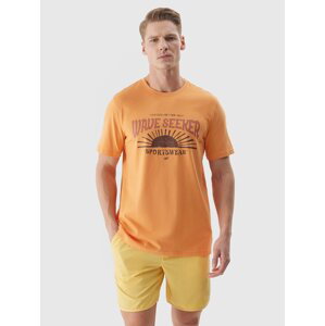 Men's T-shirt with 4F print - orange