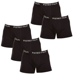 5PACK Men's Boxer Shorts Pietro Filipi Black