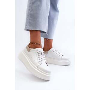 D&A Women's Platform Sneakers White