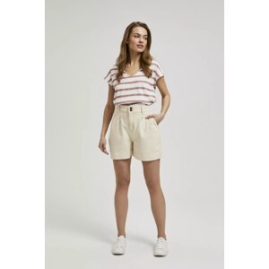 Women's linen shorts MOODO - light beige