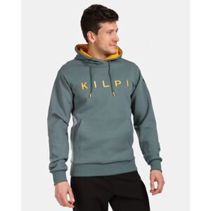 Men's cotton hooded sweatshirt Kilpi SALAMANA-M Dark green
