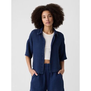 GAP Linen Crop Shirt - Women