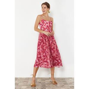 Trendyol Multicolored Open Waist/Skater Lined Corset Detailed Tulle Elegant Evening Dress