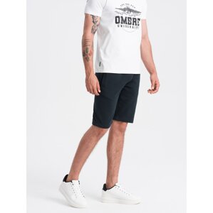 Ombre Men's BASIC cotton sweat shorts - black