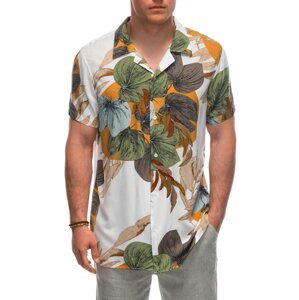 Ombre Men's viscose patterned short sleeve shirt OM-SHPS-0113