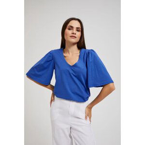 Women's blouse MOODO with wide sleeves - navy blue