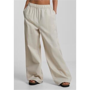 Women's wide-leg trousers - cream