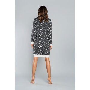 Fiona long sleeve shirt - dark melange print