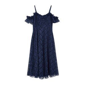 Trendyol Curve Navy Blue Woven Guipure Detailed Plus Size Dress