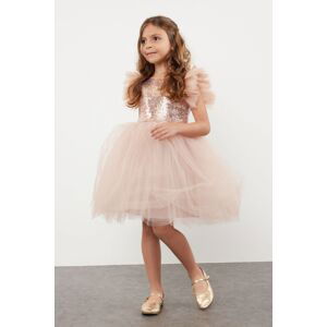 Trendyol Powder Girl's Birthday Party Wedding Tutu Woven Dress